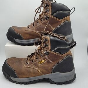 KEEN Utility Men's Evanston 6" Waterproof Work Boots with Carbon Toe Size 10.5EE